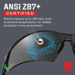 Nocry Safety Glasses Clear Anti Fog Scratch Resistant Wrap-Around Lenses And