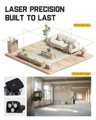 Fanttik D12 Ace Laser Level 360 Self Leveling, 3×360° Rechargeable 3D Black