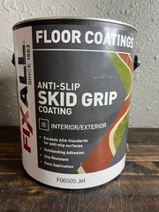 Fixall Skid Grip Anti-Slip Floor Coating Jet Black 1 Gal Interior Exterior F0650