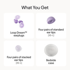 Official Loop Dream – Silicone/Memory Foam Earplugs for Sleep Comfort