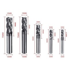 High Quality CNC End Mill Set Carbide Tungsten Steel 4 Fultes Milling Cutter