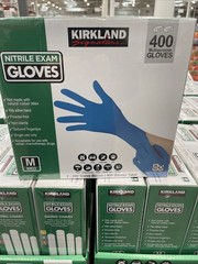 Kirkland Signature 467120 Nitrile Exam Gloves, Medium – 200 Count (2 Pack)