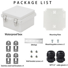 Outdoor Waterproof Box Junction Box Weatherproof IP67 ABS Plastic Enclosure Swi