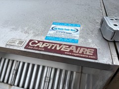 CaptiveAire Commercial 85.5 x 54 Stainless Steel Exhaust Kitchen Restaurant Hood
