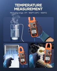 Clamp Meter Multimeter 6000 Counts TRMS Electrical Tester for AC/DC Current/V…