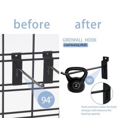 12 Pc Slatwall Hooks 4 Inch Slatwall Accessories Panel Display Hooks Metal Sl…