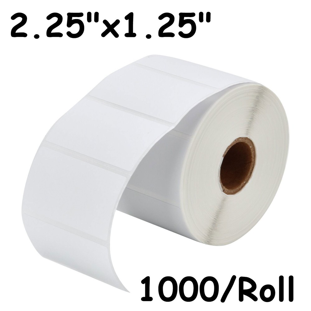 2.25″x1.25″ Direct Thermal Shipping Labels Barcode 1000/Roll for Zebra & Rollo