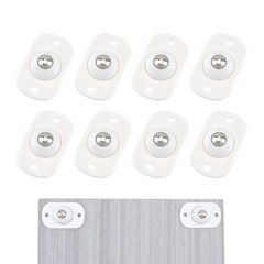 Quacc 8 PCS Self Adhesive Caster Wheels Appliance 360° Swivel Glide white