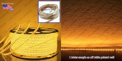 1M-50M 3014 110V HighVoltage 120LED/M Strip Light NWhite DYellow Red Blue White