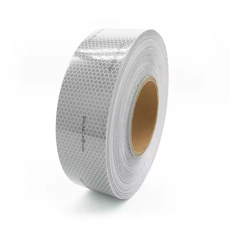 SOLAS Grade Marine Reflective Tape Silvery White Waterproof Glass Bead