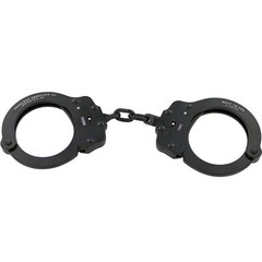 Peerless Model 730C Superlite Aluminum Chain-Linked Handcuffs & Keys, Black