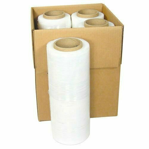 18″ x 1000FT 80 Gauge Pallet Wrap Stretch Film Shrink Hand Wrap 1000′ 4 Rolls