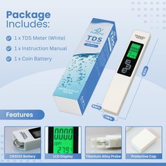 All-New 2026 TDS Meter Digital Water Tester – 4-in-1 Accurate & Reliable…