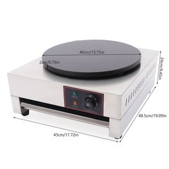 1700W 16″ Commercial Electric Crepe Maker Pancake Machine Big Hotplate Non Stick