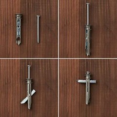 Heavy Duty Self-Drilling Toggle Anchors with Screws Kit, Zinc, 50 sets