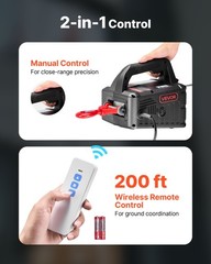 VEVOR 2-in-1 Electric Hoist Winch 1100 lbs Manual Wireless Remote Control
