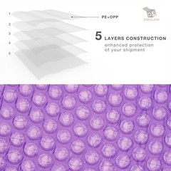50 Purple Poly Bubble Padded Envelopes Self-Sealing Mailers 4X8 (Inner 4×7)