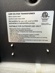 TIFFCOFIO LOW VOLTAGE LANDSCAPE TRANSFORMER 200W OUTDOOR SENSOR MH-1537