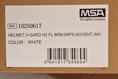 MSA V-Gard H2 Full Brim Safety Helmet Hard Hat 10250617 White MIPS NOVENT WH