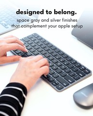 Macally Apple Wireless Keyboard and Mouse for Mac – Dual Mode (Bluetooth + Wi…