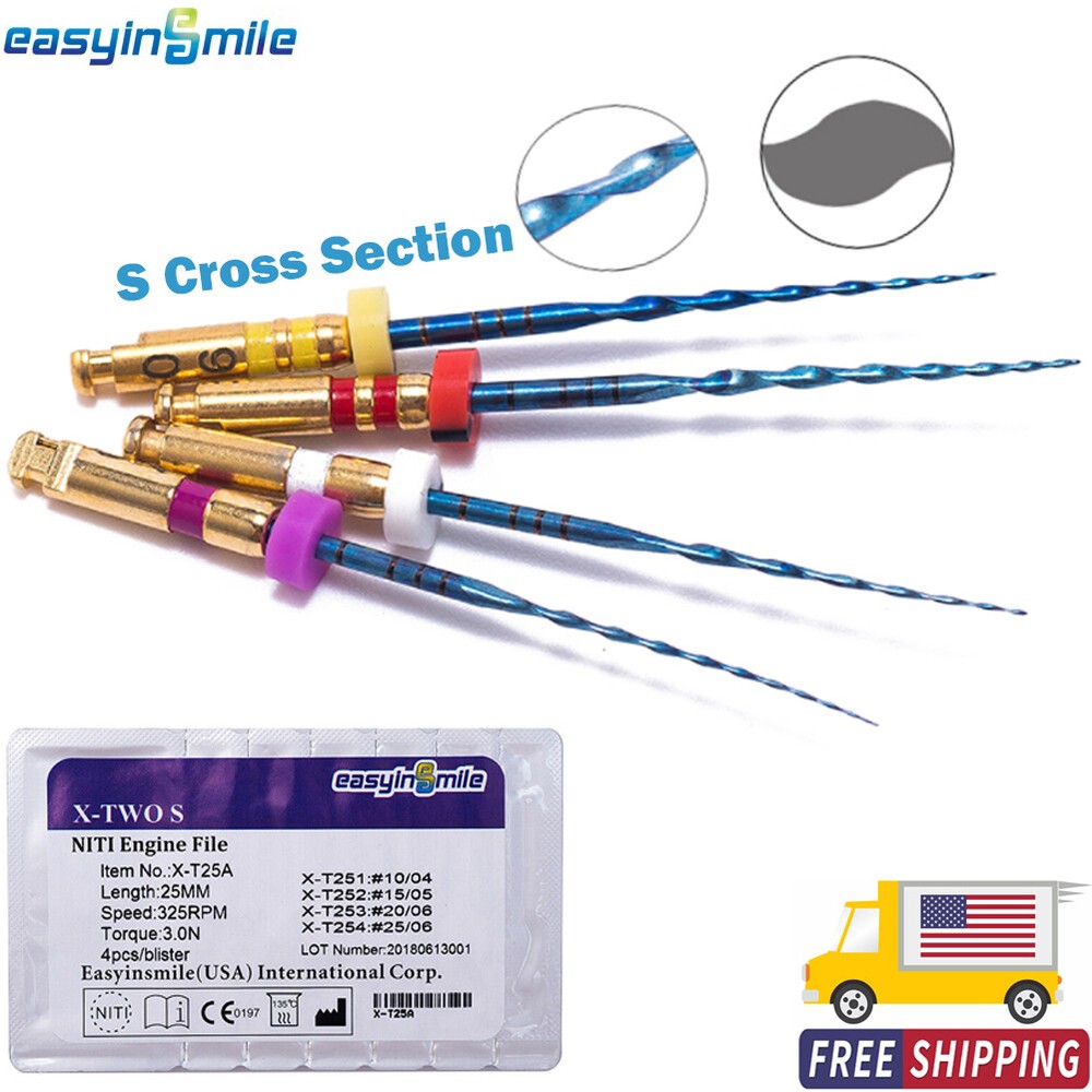 Dental Endodontic Endo X-TWO S File Rotary NITI Root Canal File For Motor 1/10pk