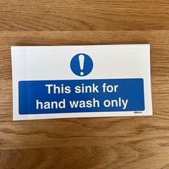 This Sink For Hand Wash Only Sign Sticker Notice Label – Waterproof Sticky Vinyl