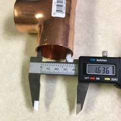 NIBCO 1-1/2 inch x 1-1/2 inch x 1-1/2 inch CxCxC Copper Tee