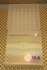 Cryogenic 49 slot Vial Storage/clear lift off lid(1) very good condition
