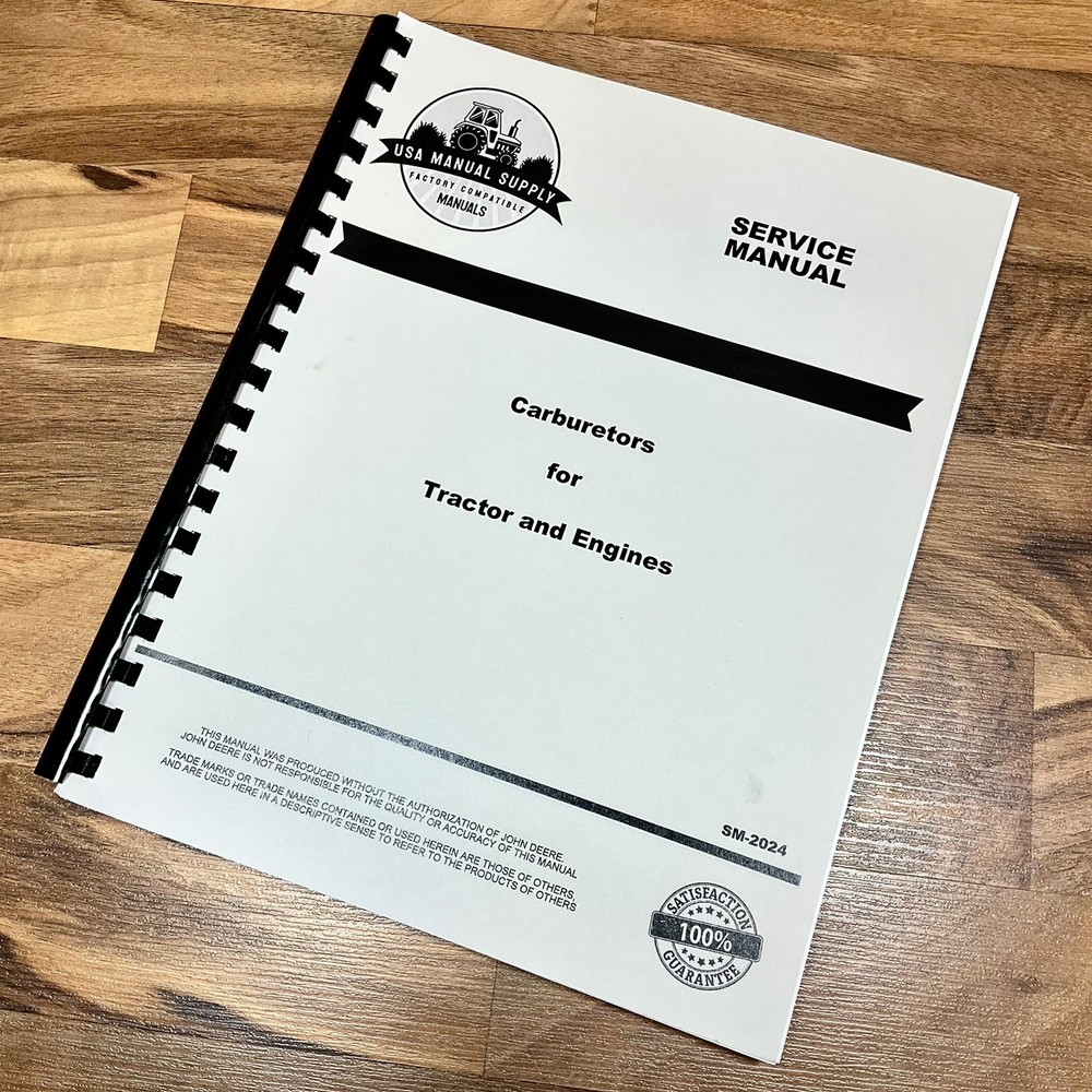 Service Manual fits John Deere Carburetor for 530 620 630 720 820 Series Tractor