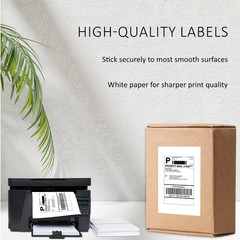 Shipping Labels with Self Adhesive, Square Corner, for Laser & Inkjet Printers,