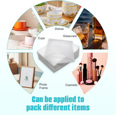 100 Packs 10cm x 15cm 4 x 6inch Cushion Foam Pouches Foam Wrap Cushion Sheets Sa