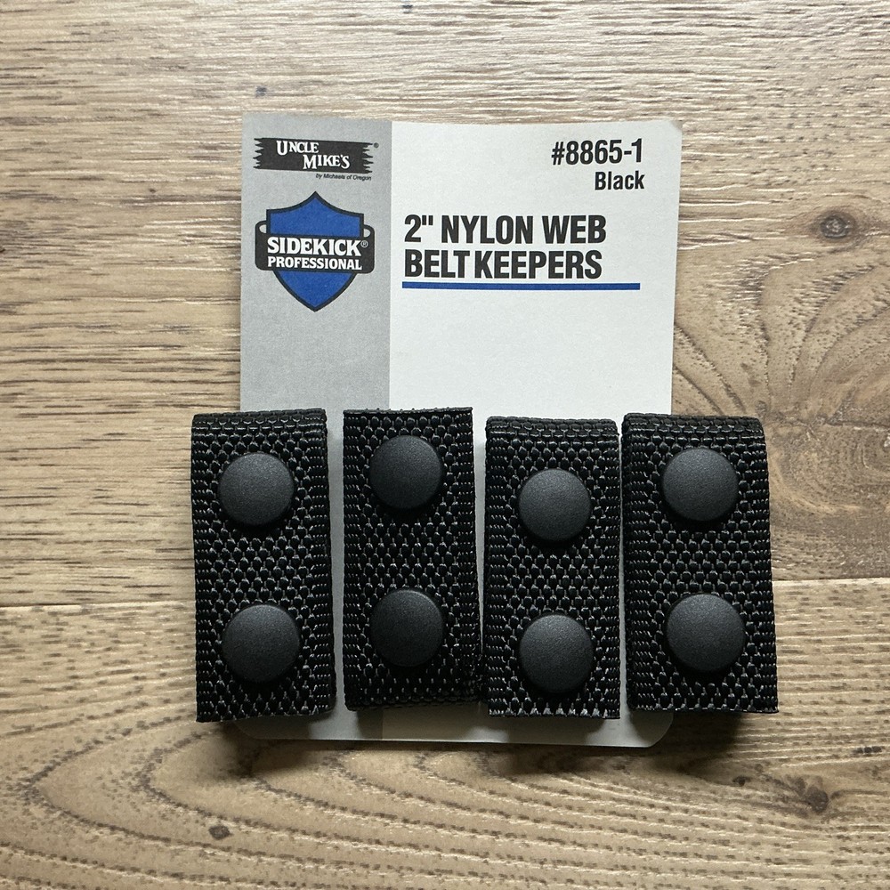 Uncle Mike’s 8865-2 2-1/4″ Nylon Web Belt Keepers, 4-pack