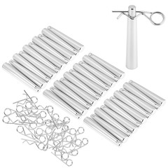 Conical Coupler Pins with R-Clip for Stage Lights Truss, 30 Sets Carbon Steel Hi