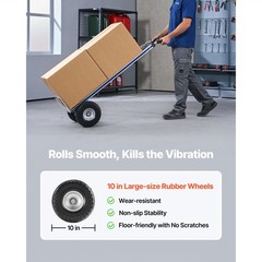 Uimoso 500 lbs Capacity Aluminum Hand Truck with Durable Wheels