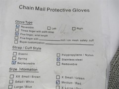 Franklin , Stainless Steel Reversible Chain Mail Protective Glove , Medium