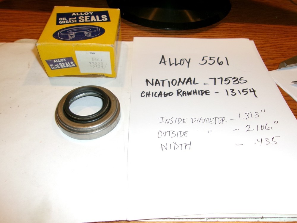 ALLOY 5561 (National 7753S~ Chicago Rawhide 13154) OIL SEAL~see text~MADE IN USA