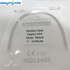 Dental Ortho Super Elastic Niti/Stainless Steel Arch Wire Round Nature Form 10Pk