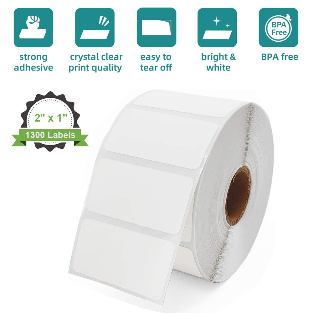 1300 Direct Thermal Labels 2″x1″ Barcode FNSKU UPC FBA for Zebra Rollo – 1 Roll