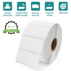 1300 Direct Thermal Labels 2″x1″ Barcode FNSKU UPC FBA for Zebra Rollo – 1 Roll