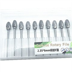 10Pcs Dental Lab Polishing Bur Drills Tungsten Steel Carbide Burs Burrs 2.35MM E
