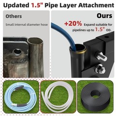 Heavy Duty Pipe Layer Attachment for 3 Point Hitch, Fits Trencher Ripper, 1.5” W
