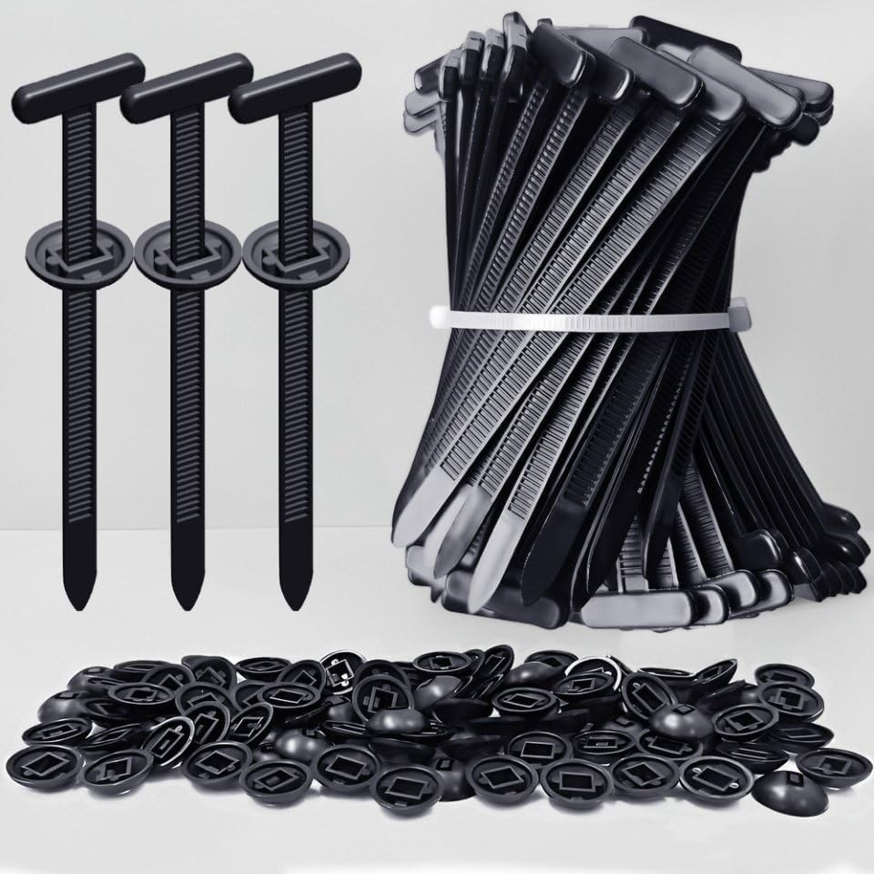 2026 Upgraded Nylon Universal Cable Tie Buckle, Heavy Duty Self-Locking Rivet Zi