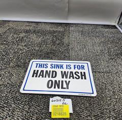 (QTY 7) SmartSign 7U36 Food Safety Sign This Sink For Hand Wash Only Sign 7×10