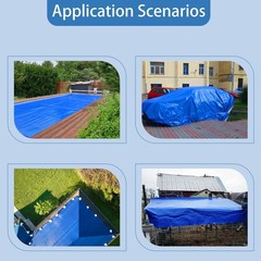 Heavy Duty Waterproof Tarp 10×20 FT, 6 Mil Thick Tarpaulin Cover with Reinfor…