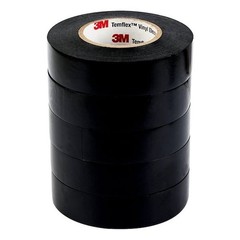 Temflex 3/4 In. X 60 Ft. 1700 Electrical Tape Black (5-Pack)