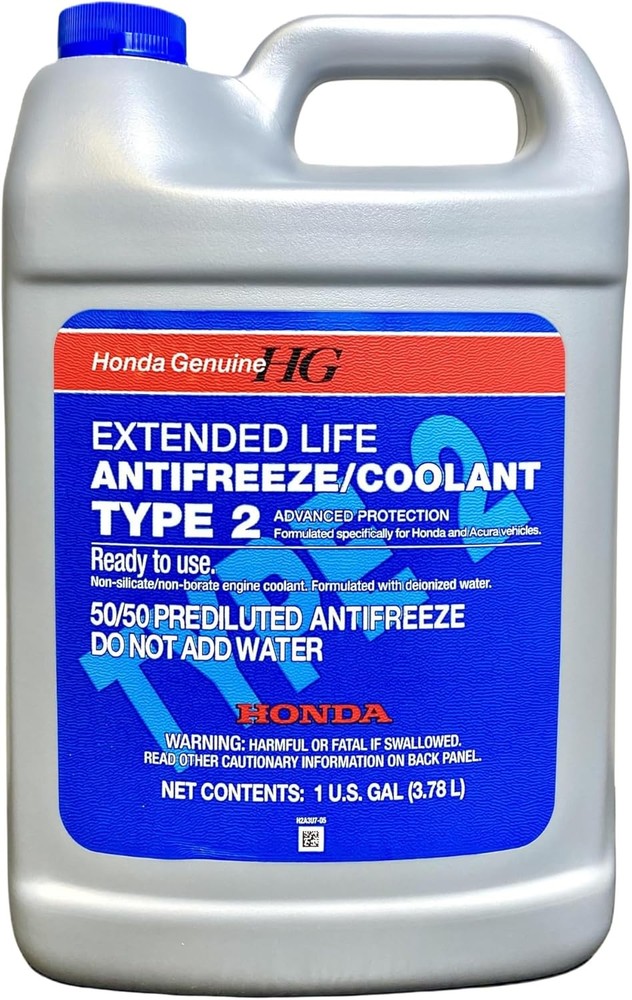 Honda Genuine Extended Life Antifreeze/Coolant Type 2, 50/50 Pre-Diluted, 1 Gall