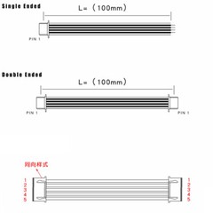 JST ZH1.5mm Connector Plug Wire Cable Cord Single/Double Ended Length 100mm