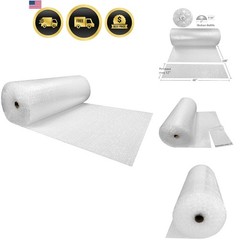 Bubble Cushioning Wrap Roll 48″ Wide x 100 ft – Medium Bubbles 5/16″, Clear