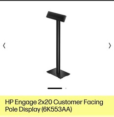 HP Hewlett Packard Engage 2X20 Black Pole Customer Display 6K553AA Brand New
