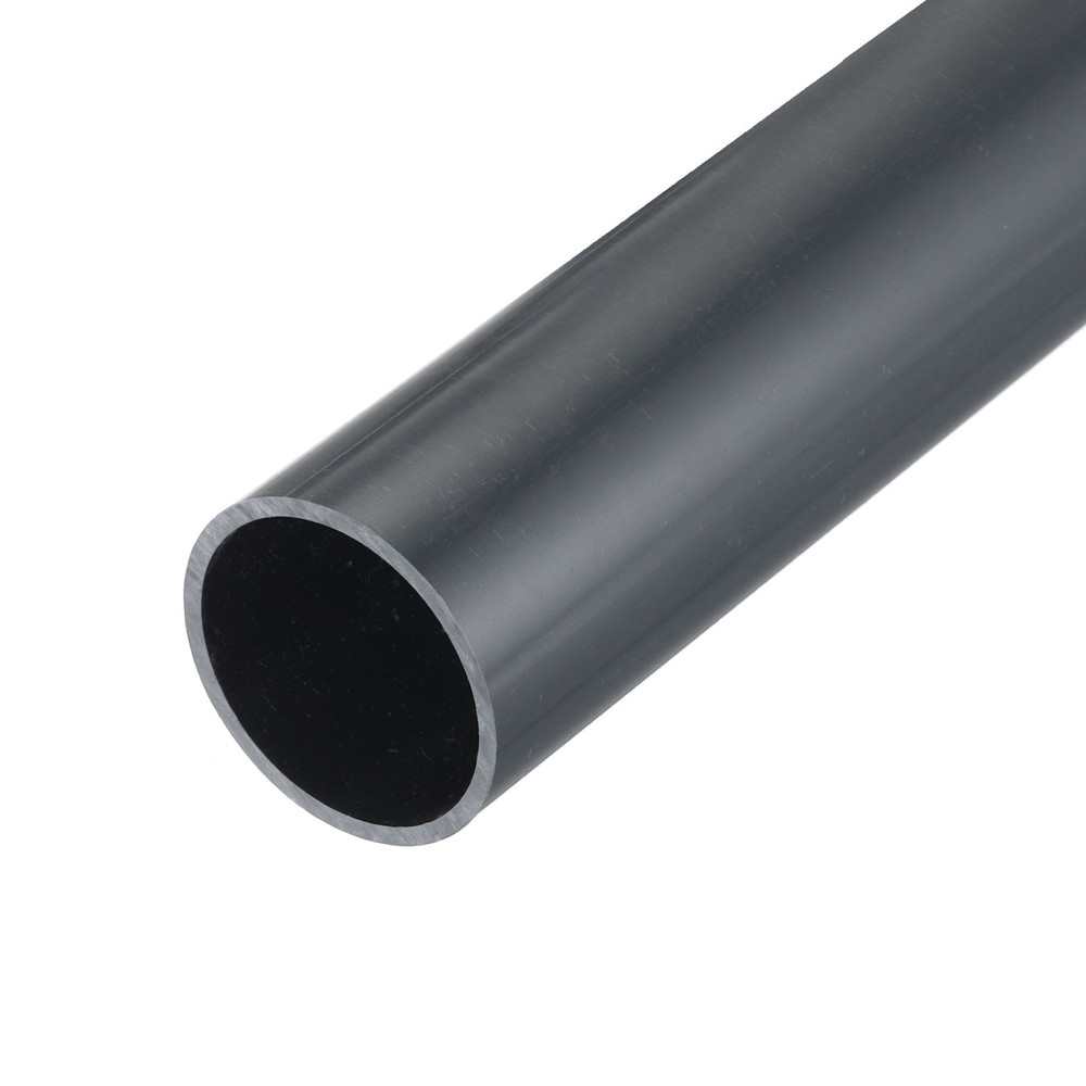 Rigid Round Pipe 34.2mm ID 38mm OD 350mm Dark Grey High Impact